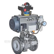 腐蝕介質(zhì)專用氣動襯氟球閥碩翔閥門生產(chǎn)銷售