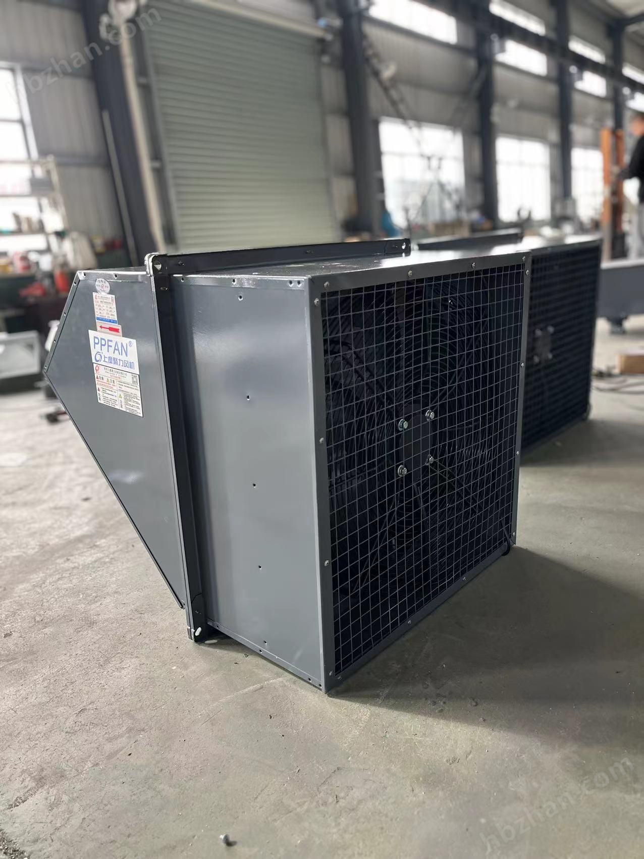 中灰色烤漆防爆邊墻式防腐方形軸流風機
