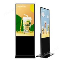 立式廣告機便攜式數(shù)字標牌信息發(fā)布終端酒店大堂商場電子廣告牌顯示屏觸控廣告機logo定制 55英寸網(wǎng)絡版
