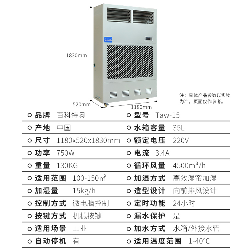 TAW-15加濕機，百科特奧濕膜加濕機詳解