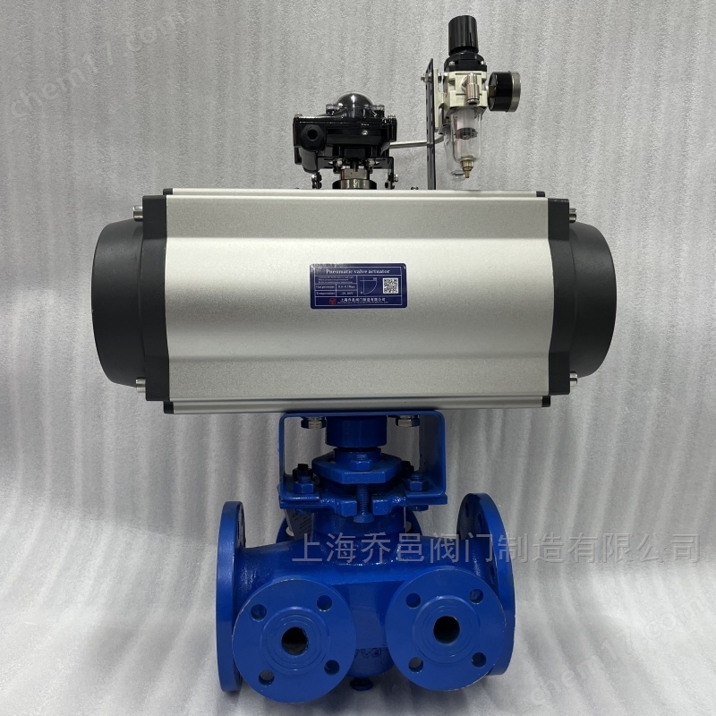 双电磁阀控制气动保温三通沥青阀.jpg 双电磁阀控制气动保温三通沥青阀.jpg